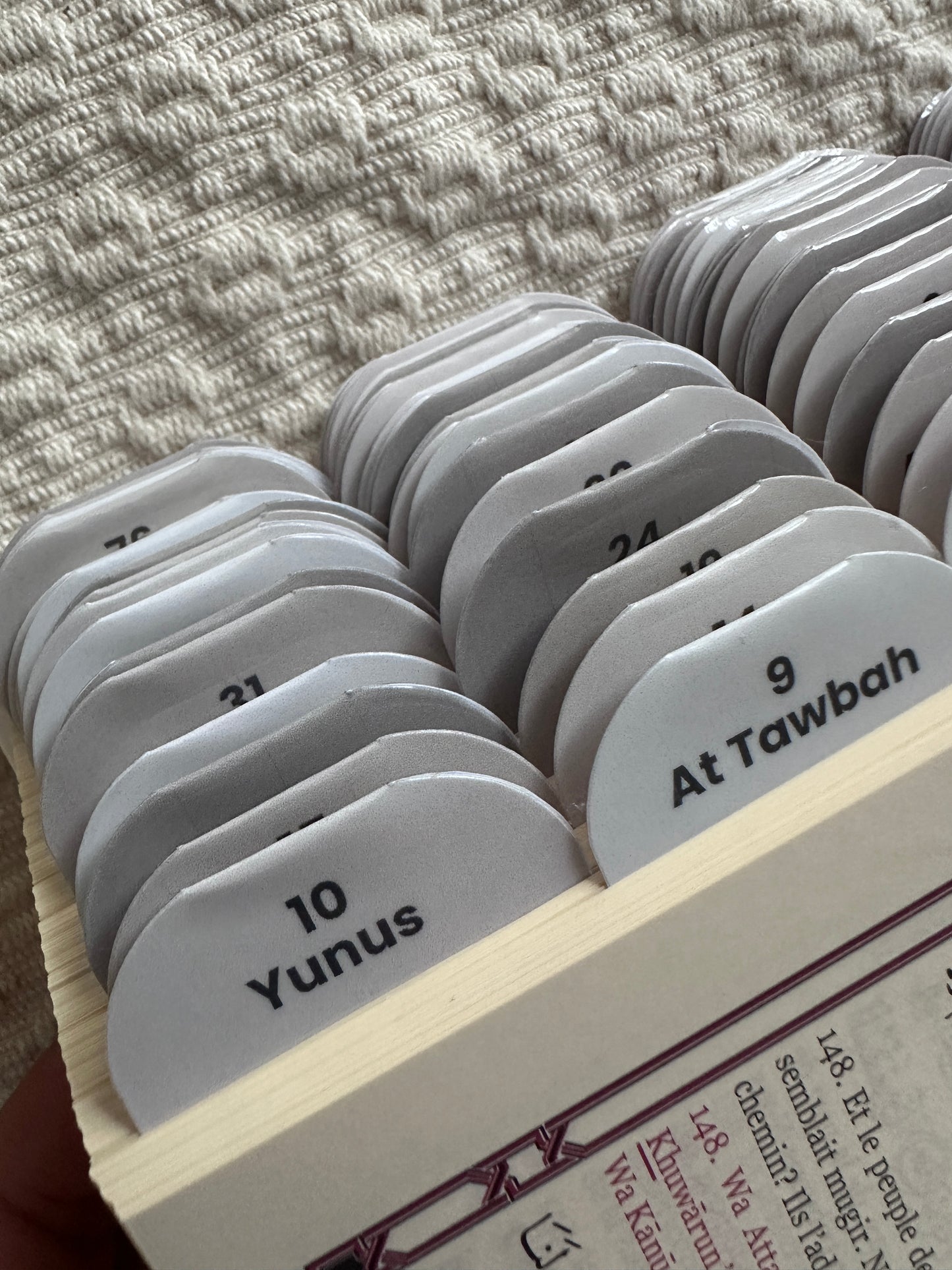 Coran Blanc Premium. 114 onglets.