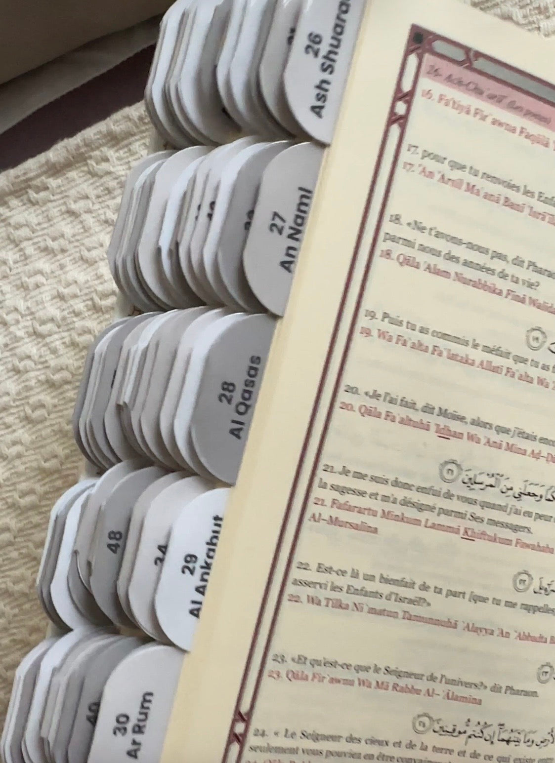 114 Onglets Sourates • Premium plastifiés