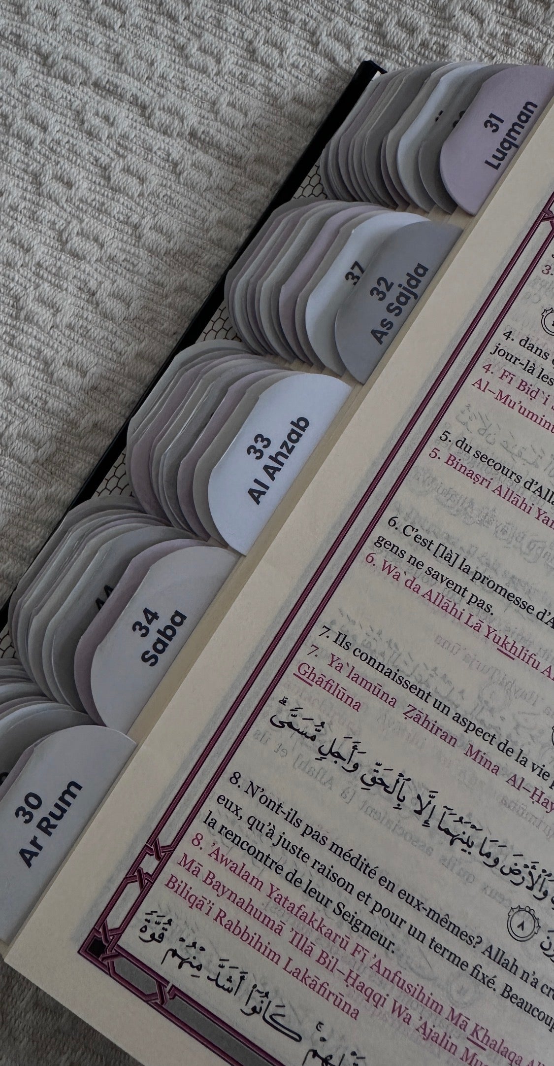 114 Onglets Sourates • Premium plastifiés