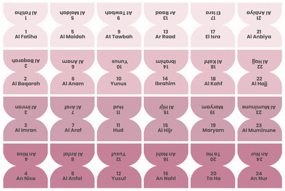 114 Onglets Sourates • Premium plastifiés